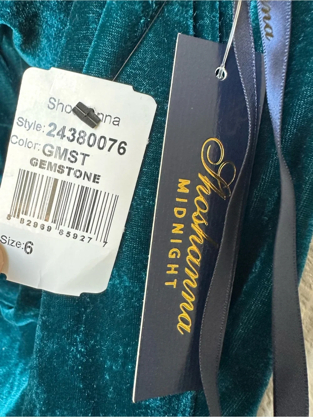 Shoshanna Grover blue green velvet one shoulder draped midi dress size 6 NWT - Picture 9 of 15